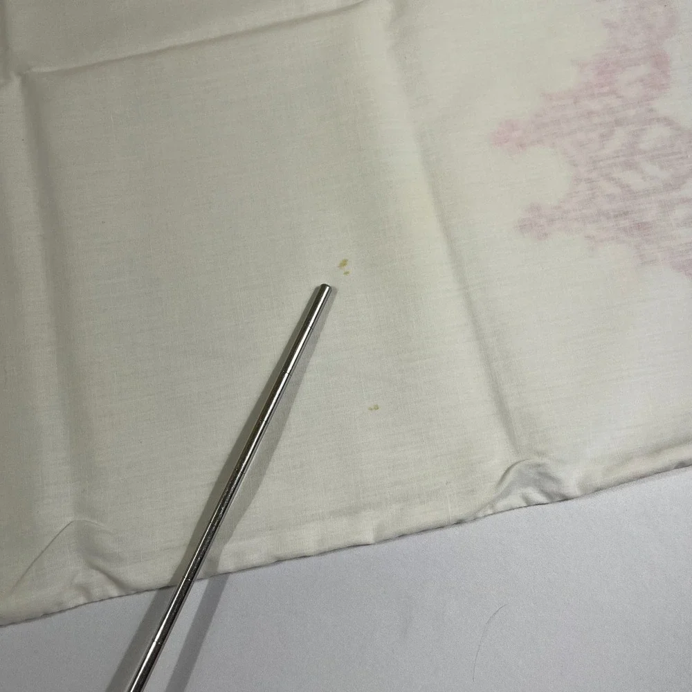 Vintage Cross Stitch Pillowcases White Cotton Pink Scalloped Edge Cottagecore 2p